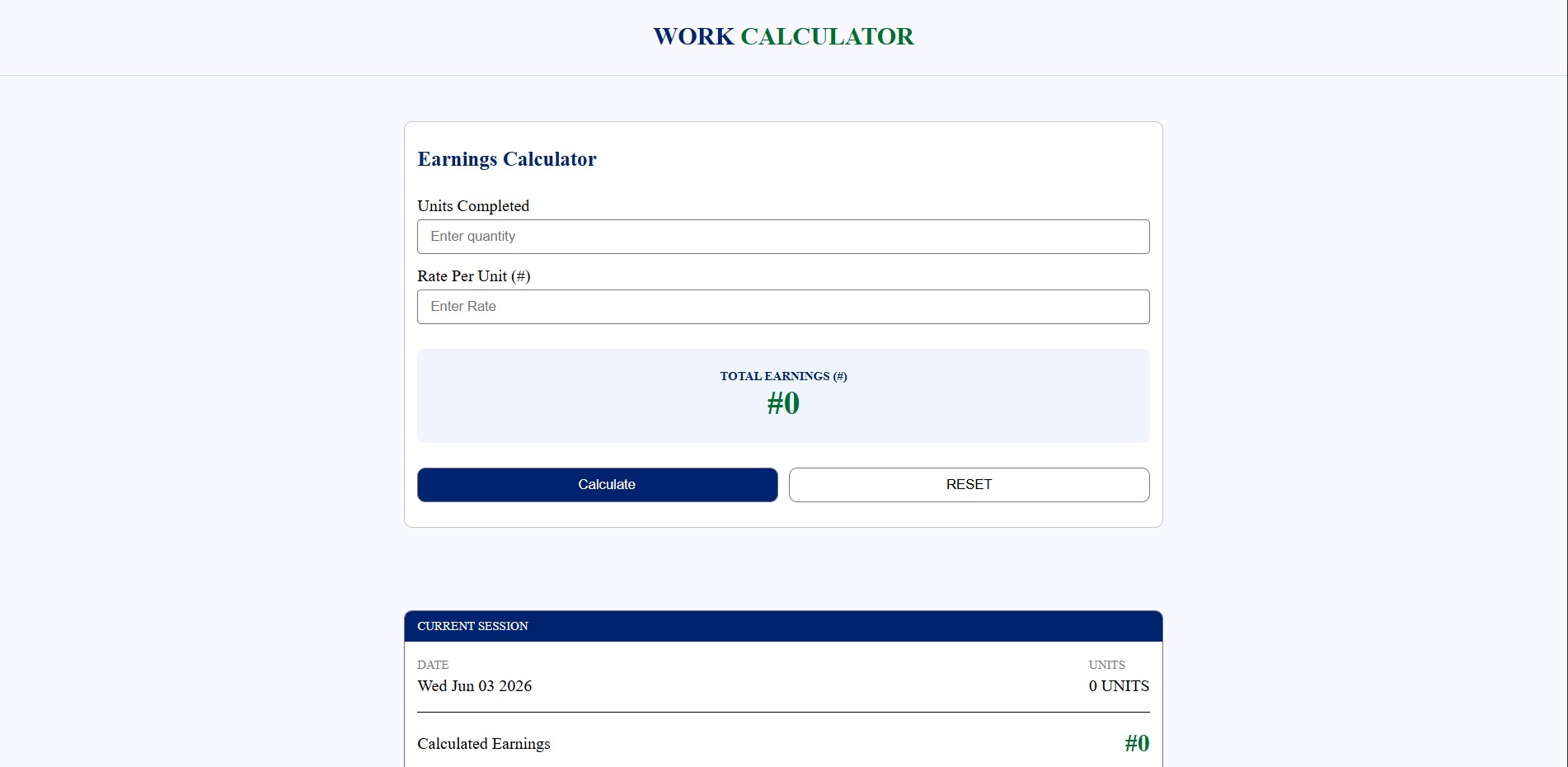 work CALCULATOR site image